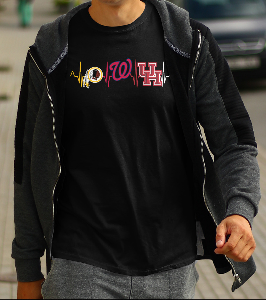 Love Redskins Nationals Heartbeat Hc T-Shirt