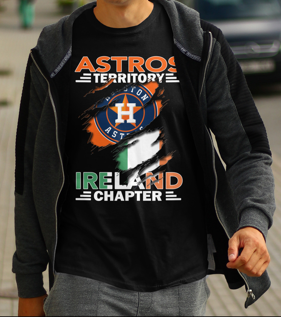 Astros Territory Ireland Chapter Houston Astros Logo Irish Flag T-Shirt