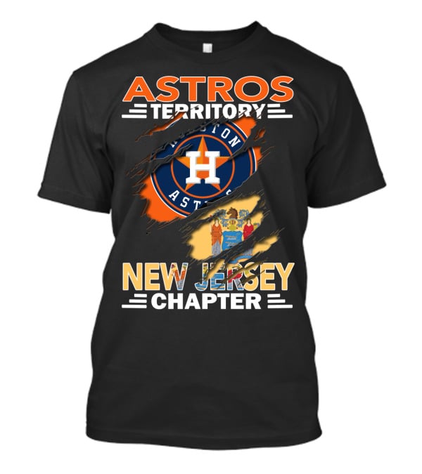 Astros Territory New Jersey Chapter Houston Logo And State Emblem T-Shirt