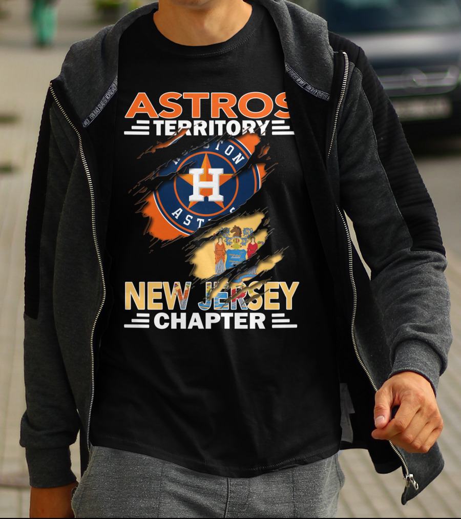 Astros Territory New Jersey Chapter Houston Logo And State Emblem T-Shirt