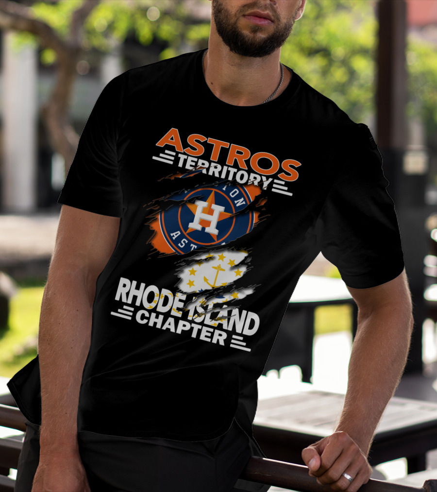 Astros Territory Rhode Island Chapter Houston Baseball Logo Fan Emblem T-Shirt