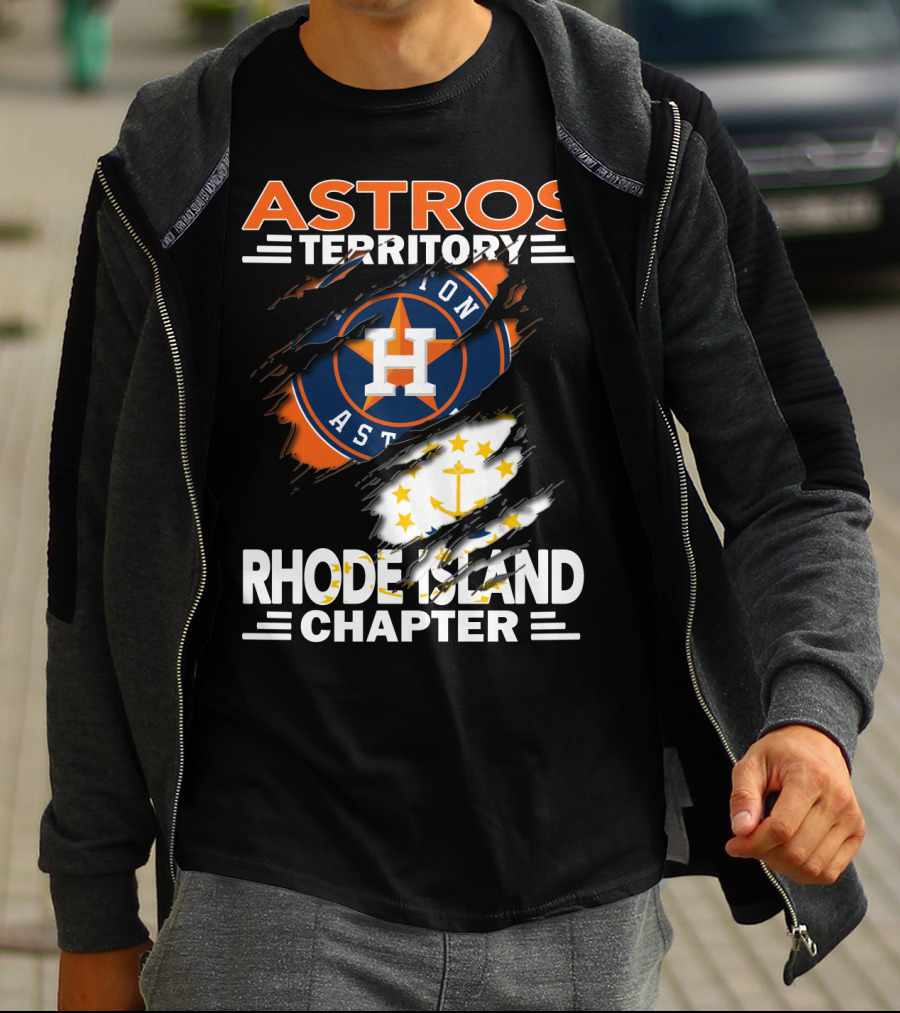 Astros Territory Rhode Island Chapter Houston Baseball Logo Fan Emblem T-Shirt