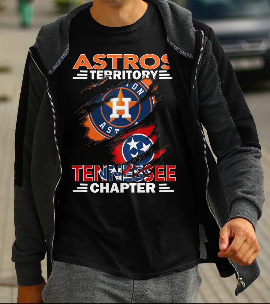 Astros Territory Tennessee Chapter Houston Logo And Tennessee Flag Elements T-Shirt