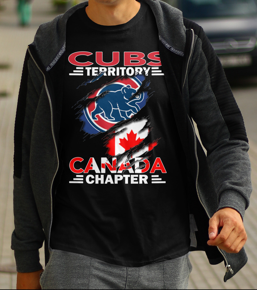 Cubs Territory Canada Chapter Toronto Blue Bear Maple Leaf Emblem T-Shirt