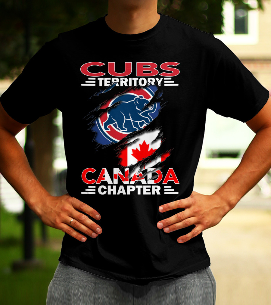 Cubs Territory Canada Chapter Toronto Blue Bear Maple Leaf Emblem T-Shirt