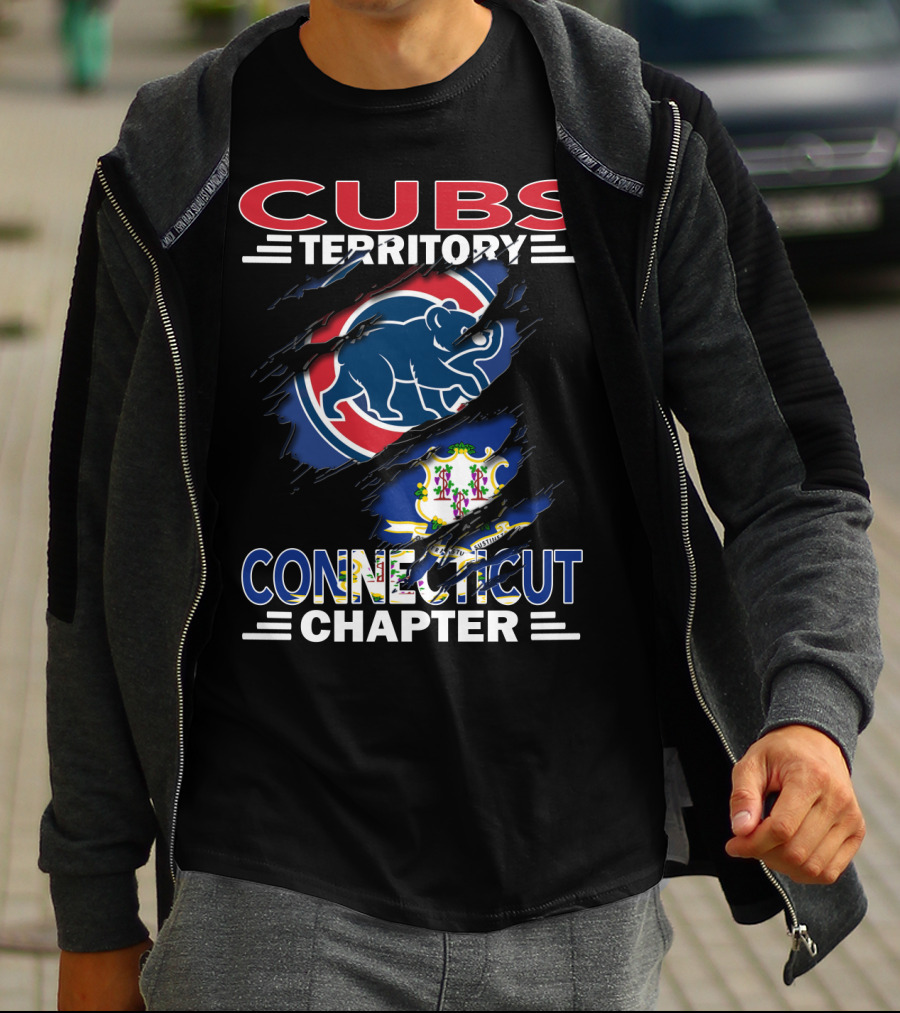 Cubs Territory Connecticut Chapter Connecticut State Flag And Cubs T-Shirt