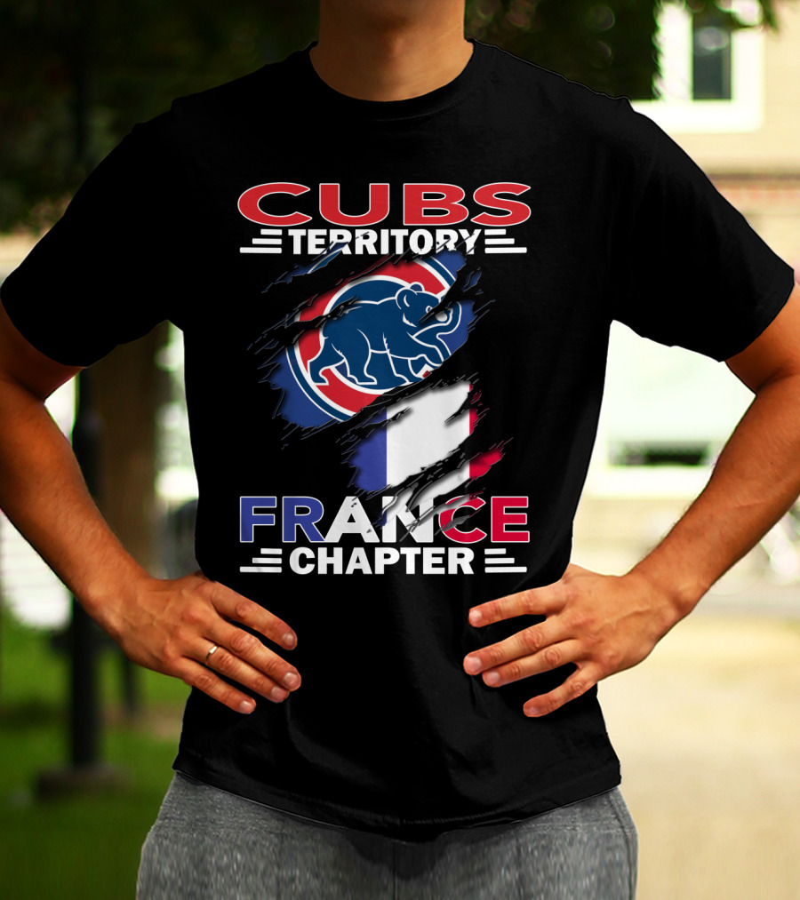 Cubs Territory France Chapter Logo With French Flag And Cubs Emblem T-Shirt