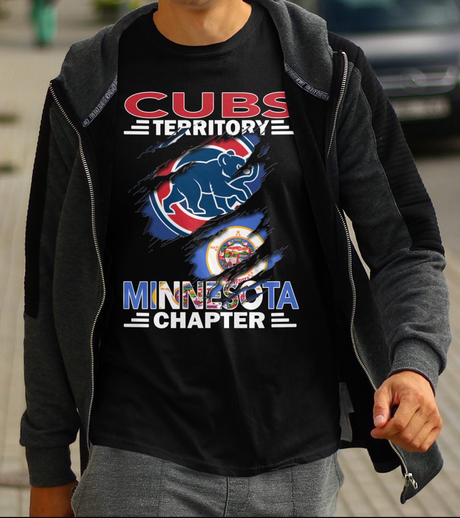 Cubs Territory Minnesota Chapter State Emblem And Sports Bear T-Shirt
