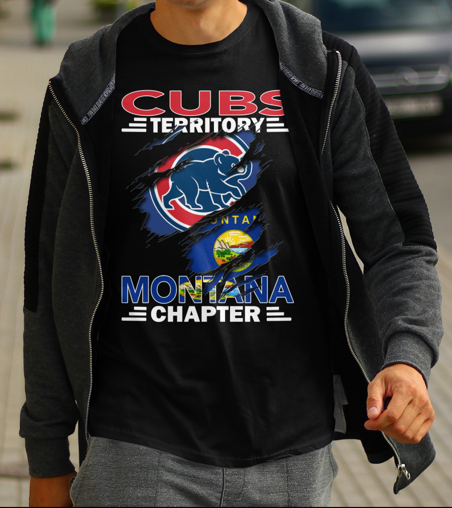 Cubs Territory Montana Chapter Bears And State Flag Elements T-Shirt