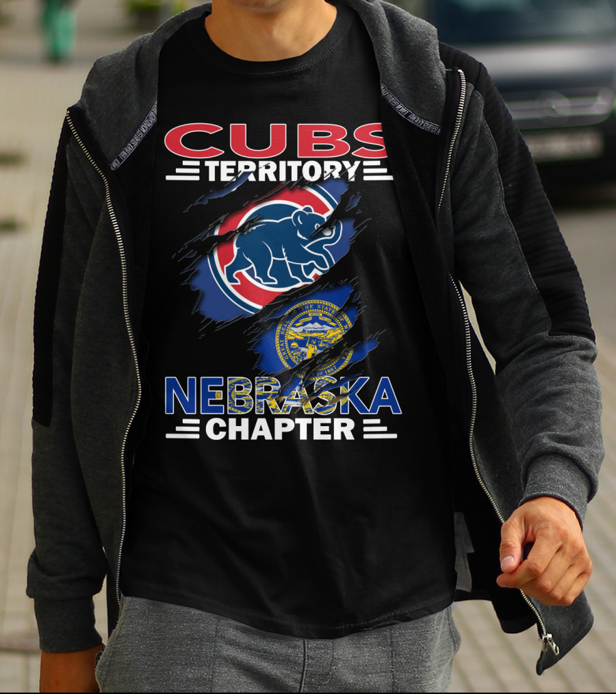 Cubs Territory Nebraska Chapter Nebraska State Seal And Chicago Cubs T-Shirt