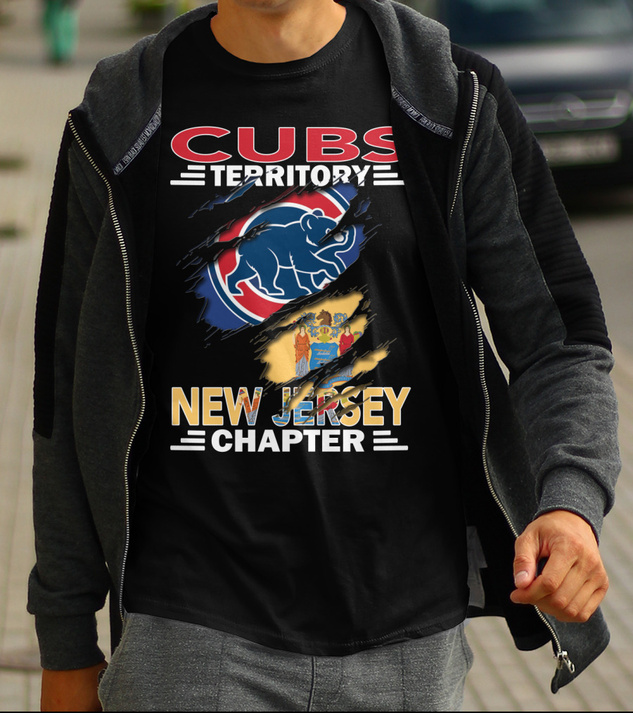Cubs Territory New Jersey Chapter Breakthrough Emblem With State Flag And Bear T-Shirt
