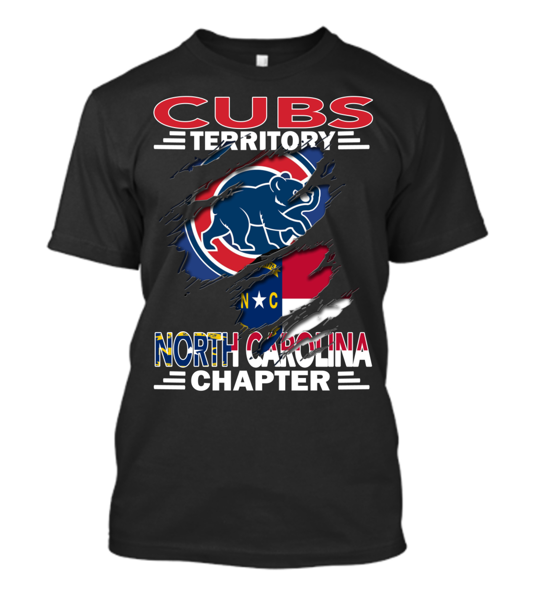 Cubs Territory North Carolina Chapter Flag And Bear T-Shirt