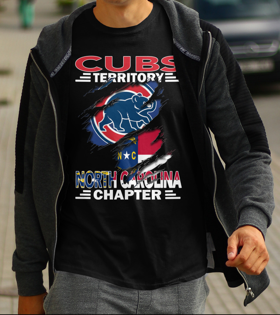 Cubs Territory North Carolina Chapter Flag And Bear T-Shirt