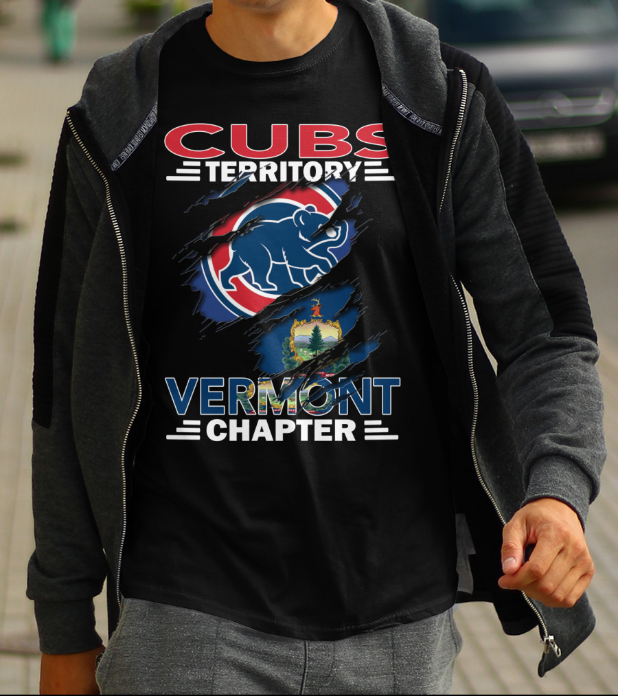 Cubs Territory Vermont Chapter With Bear And Vermont State Flag Elements T-Shirt