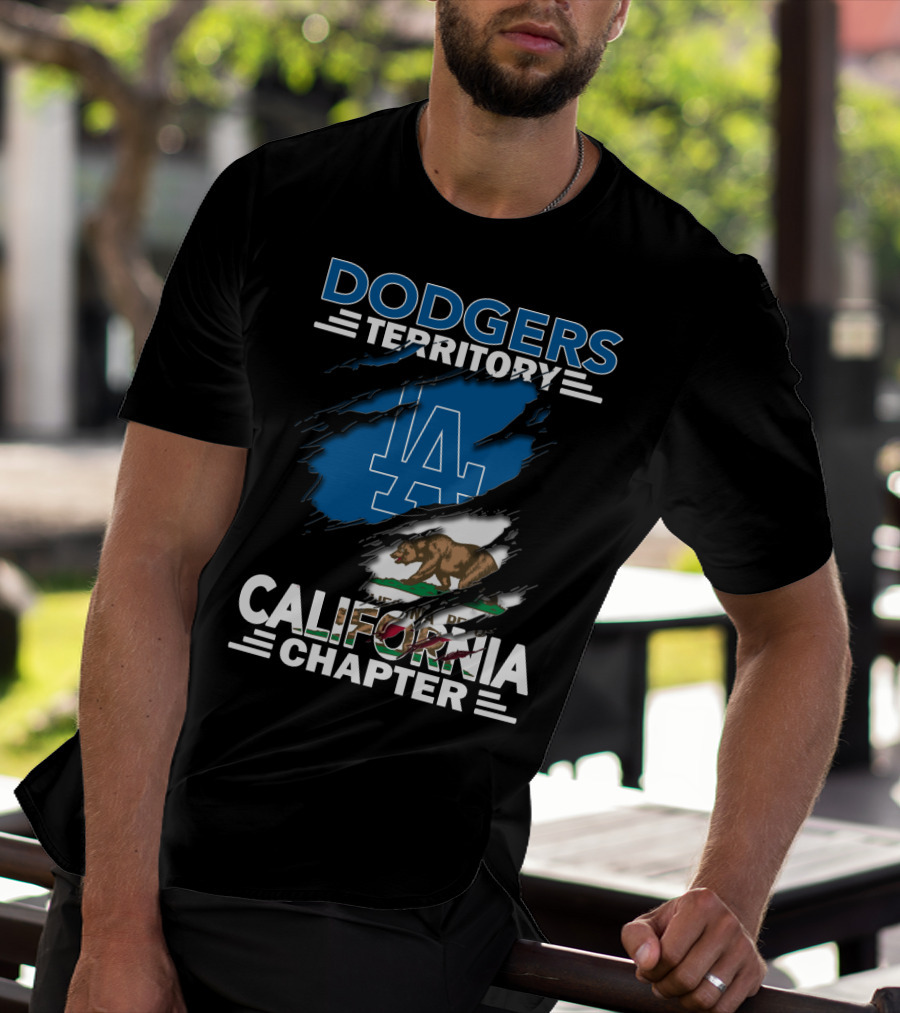 Dodgers Territory California Chapter LA Bear Flag T-Shirt
