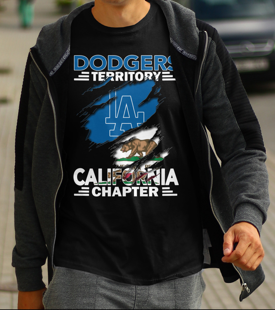 Dodgers Territory California Chapter LA Bear Flag T-Shirt