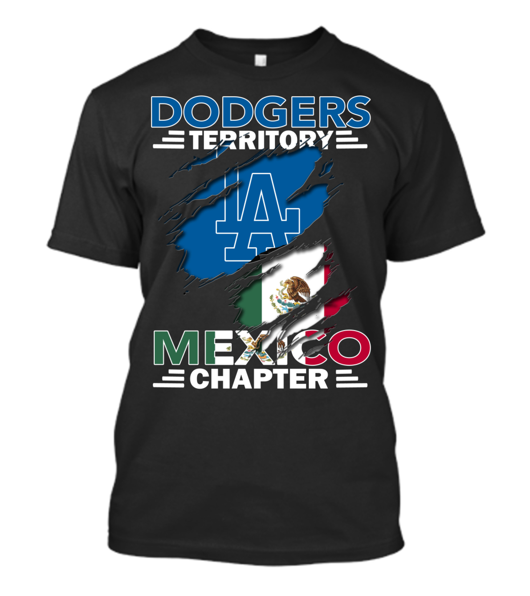Dodgers Territory LA Mexico Chapter Flag T-Shirt
