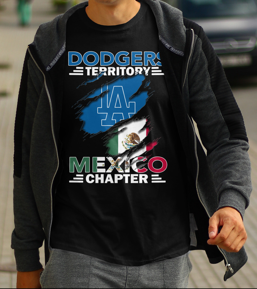 Dodgers Territory LA Mexico Chapter Flag T-Shirt