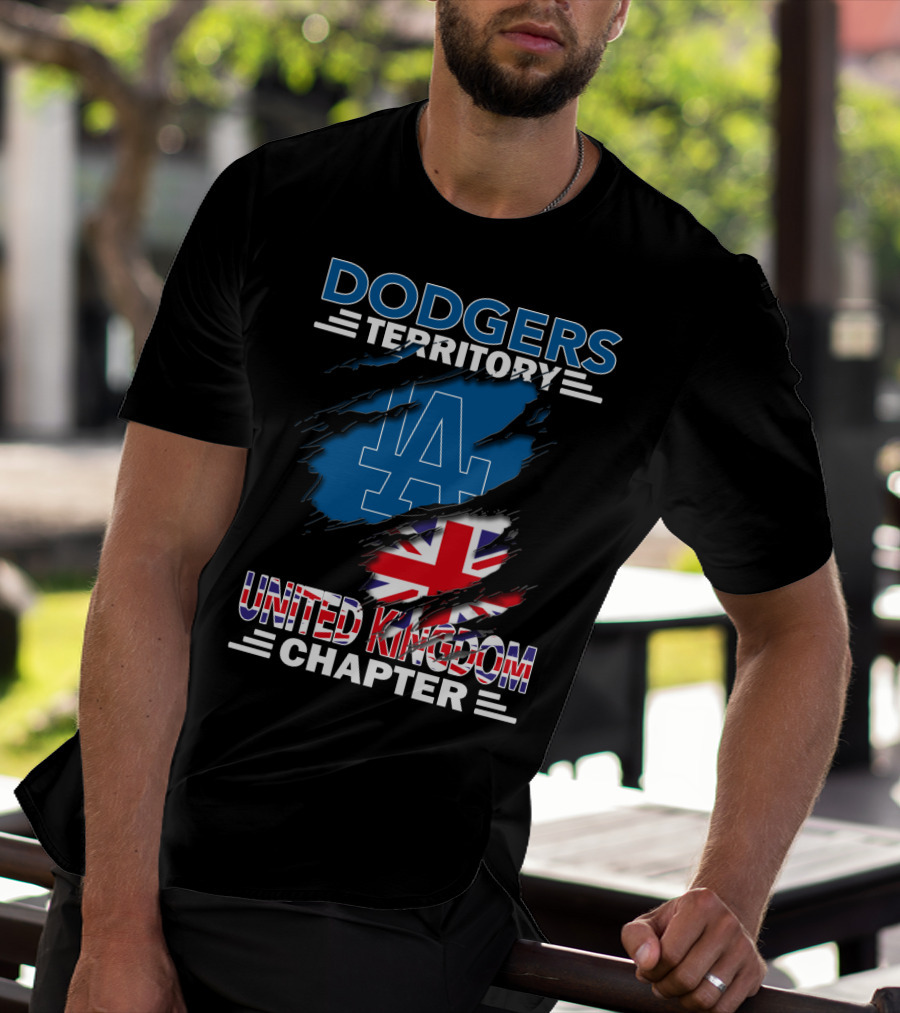 Dodgers Territory LA United Kingdom Chapter Flag T-Shirt