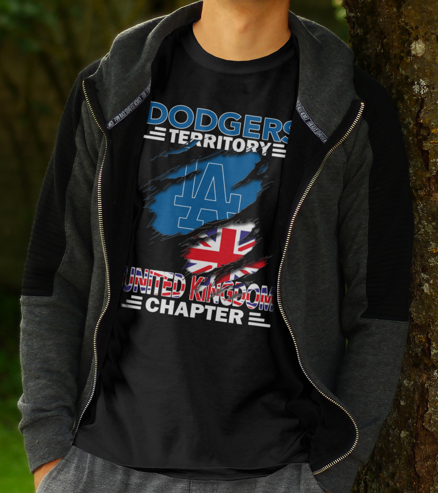 Dodgers Territory LA United Kingdom Chapter Flag T-Shirt