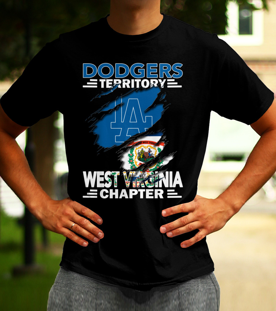 Dodgers Territory LA Emblem West Virginia Chapter T-Shirt