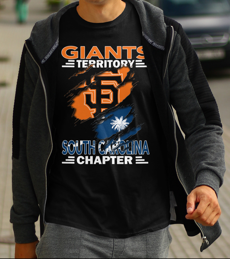 Giants Territory South Carolina Chapter Logo With Palm And Crescent Symbol T-Shirt