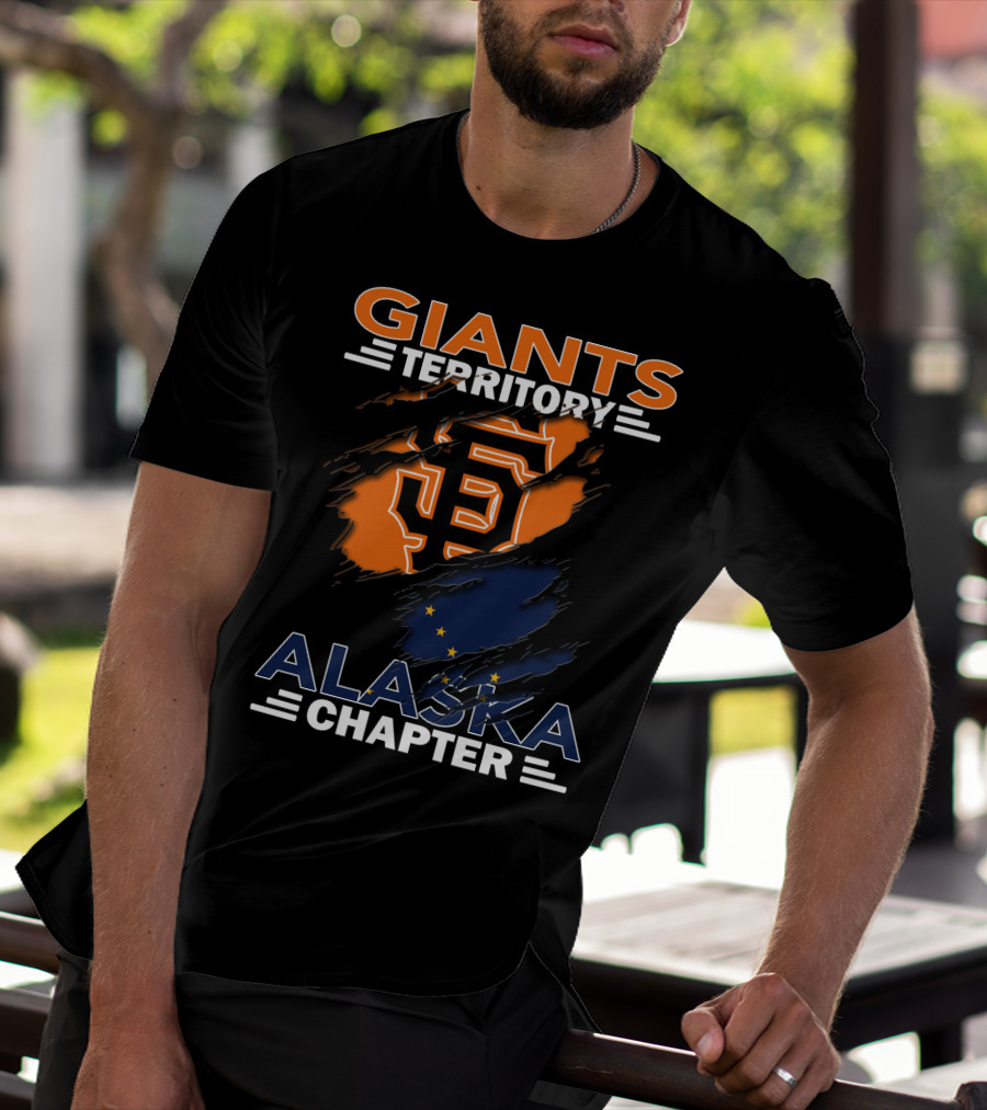 Giants Territory Alaska Chapter San Francisco Giants Logo And Alaska State Flag Elements T-Shirt