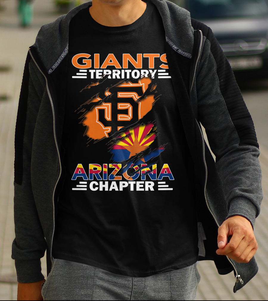 Giants Territory Arizona Chapter San Francisco Logo And Arizona Flag Elements T-Shirt