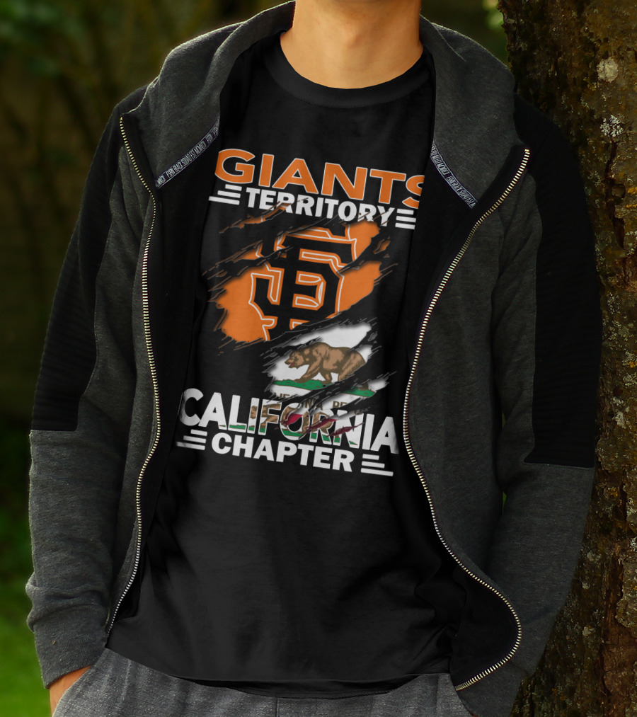 Giants Territory California Chapter Sf Logo Bear Flag T-Shirt