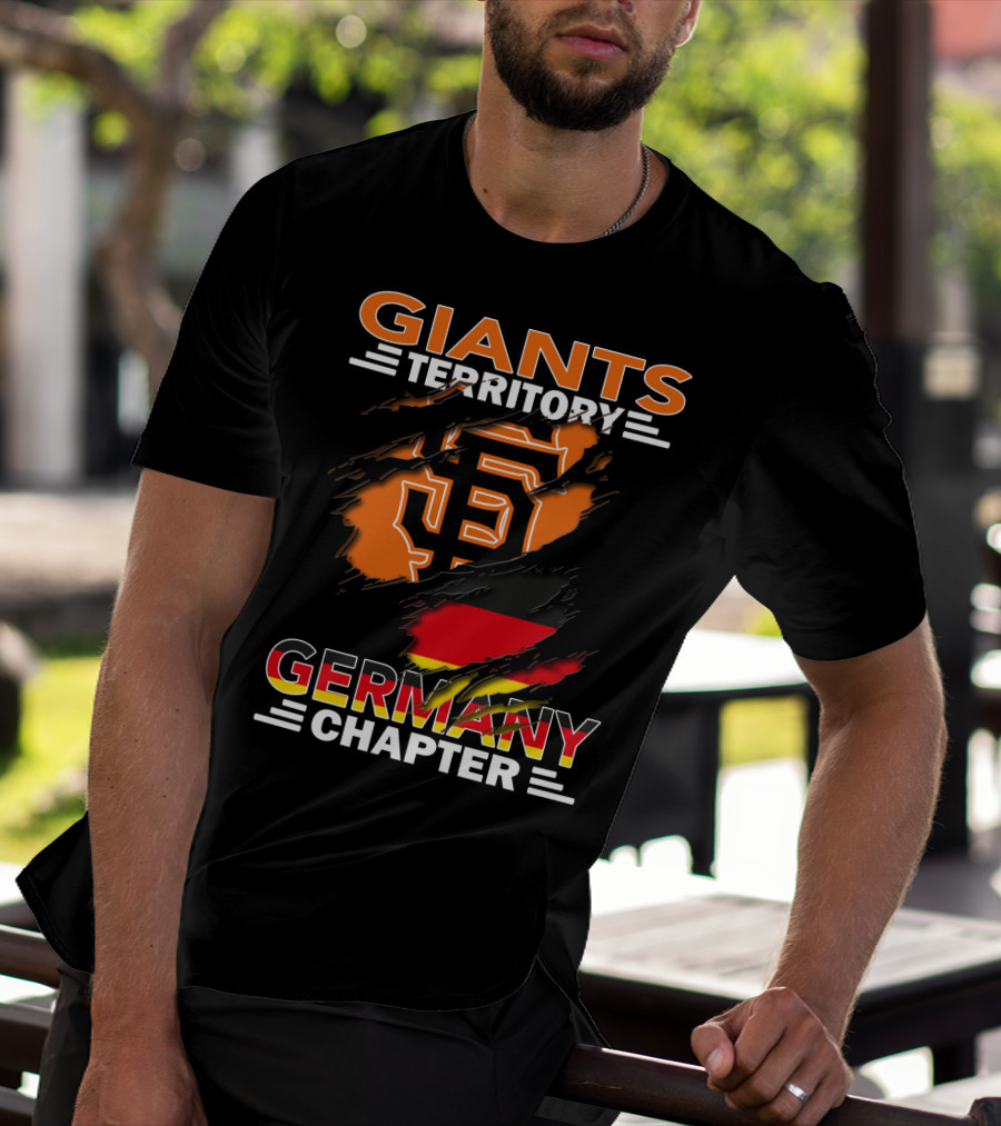 Giants Territory Germany Chapter Sf Baseball Logo With German Flag T-Shirt