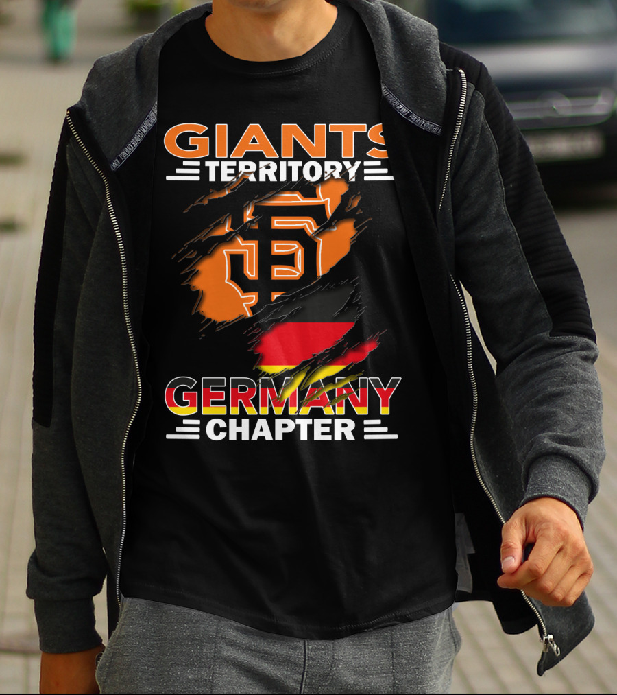 Giants Territory Germany Chapter Sf Baseball Logo With German Flag T-Shirt