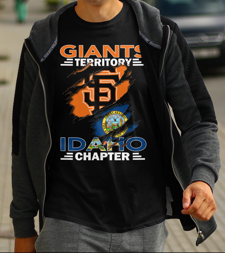 Giants Territory Idaho Chapter Sf Logo Idaho State Seal T-Shirt