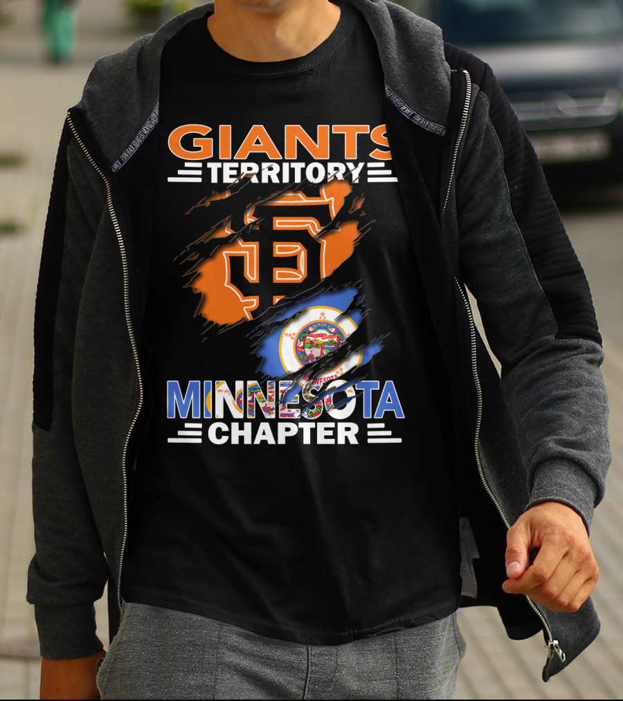 Giants Territory Minnesota Chapter San Francisco Giants Logo Minnesota State Flag T-Shirt