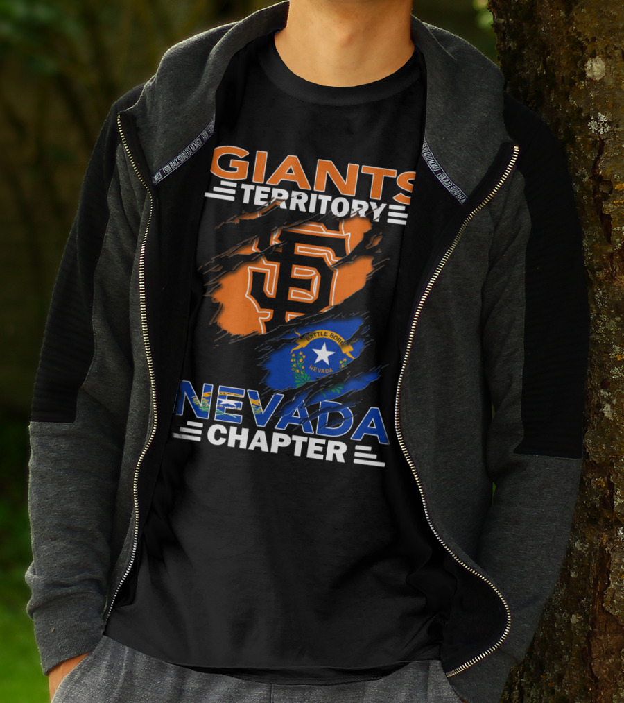 Giants Territory Nevada Chapter Battle Born State Flag San Francisco Giants T-Shirt
