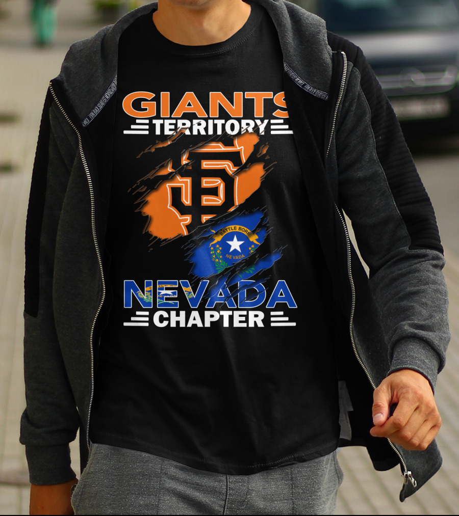 Giants Territory Nevada Chapter Battle Born State Flag San Francisco Giants T-Shirt