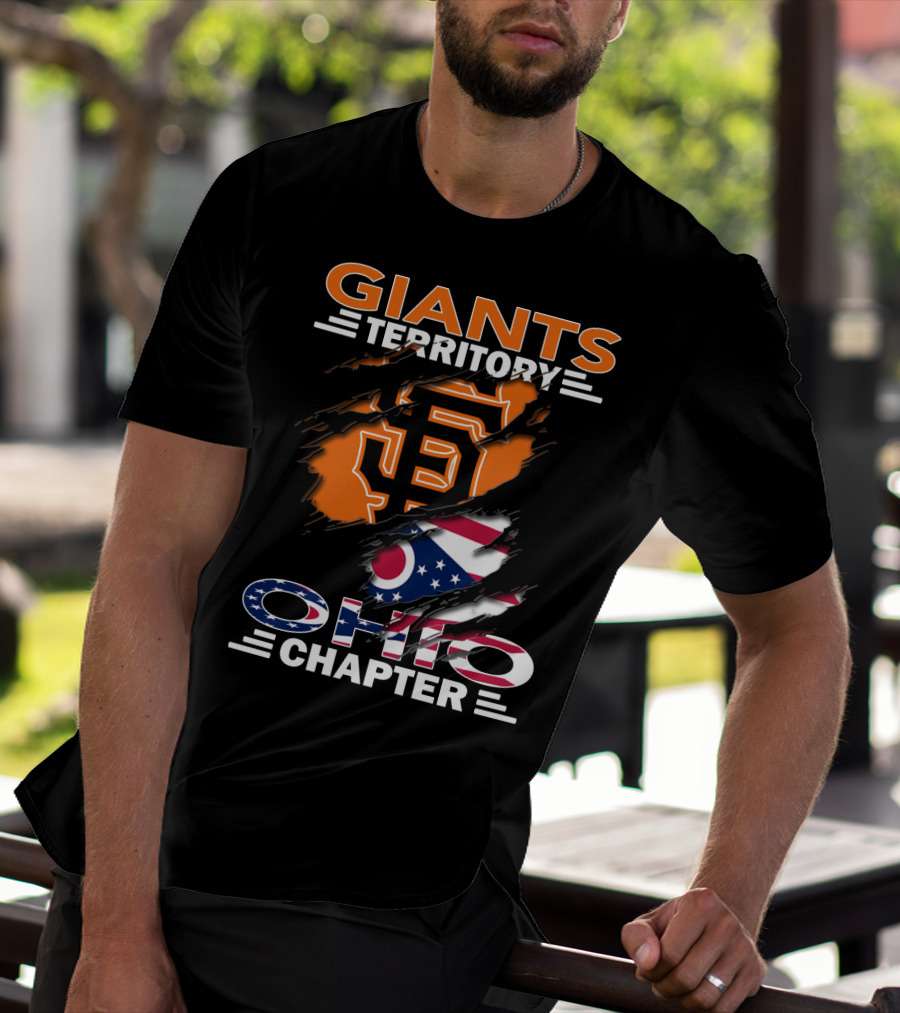 Giants Territory Ohio Chapter San Francisco Giants Logo With Ohio Flag T-Shirt