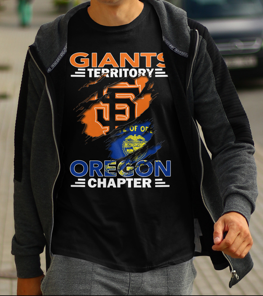Giants Territory Oregon Chapter Sf Giants Logo Oregon State Flag T-Shirt