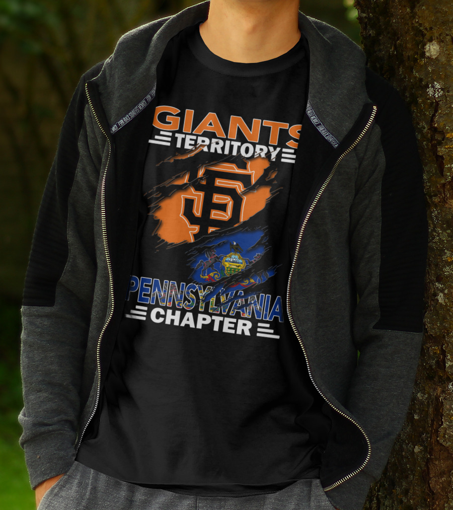 Giants Territory Pennsylvania Chapter San Francisco Giants Logo And Pennsylvania State Symbol T-Shirt
