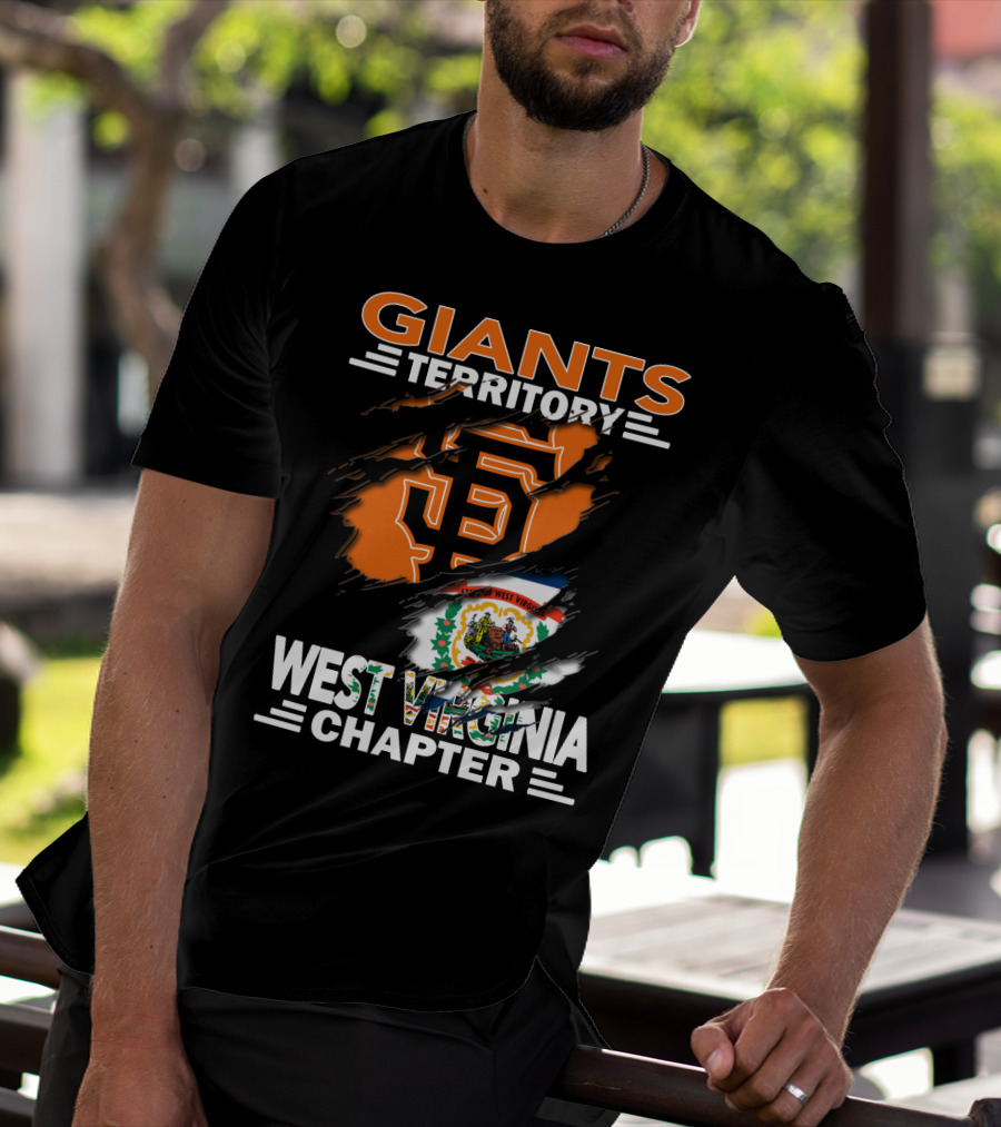 Giants Territory Sf Logo West Virginia State Flag Chapter T-Shirt
