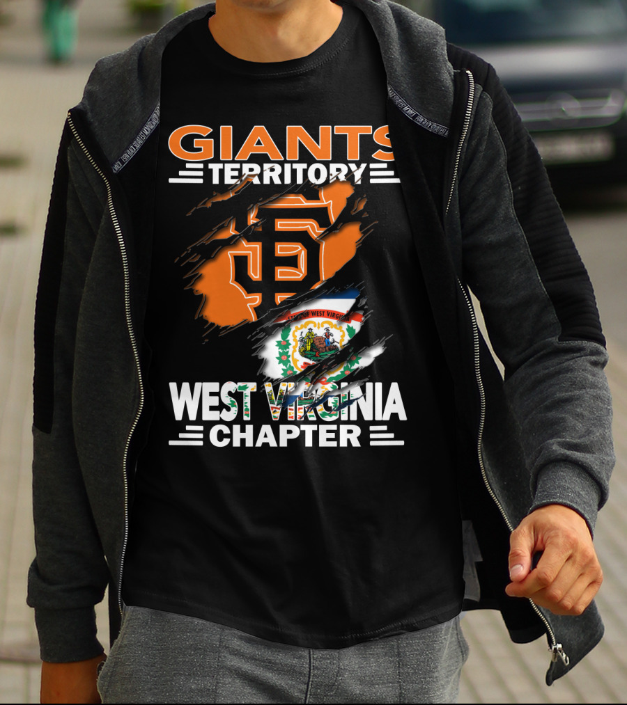 Giants Territory Sf Logo West Virginia State Flag Chapter T-Shirt