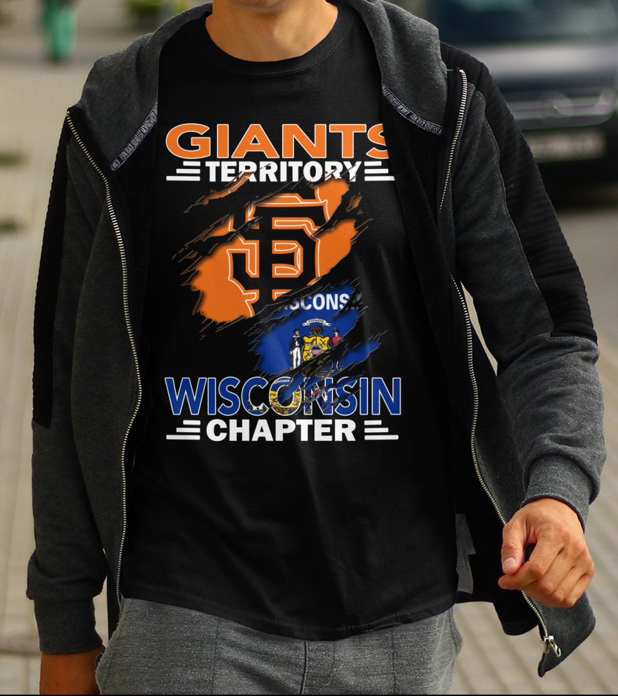 Giants Territory Wisconsin Chapter San Francisco Logo Giants Flag T-Shirt