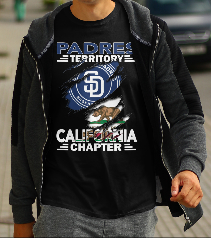 Padres Territory San Diego California Chapter Baseball Bear Flag T-Shirt