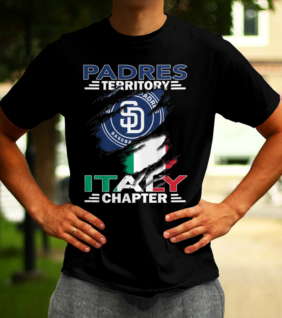 PADRES TERRITORY ITALY CHAPTER BASEBALL SD LOGO ITALIAN FLAG T-Shirt