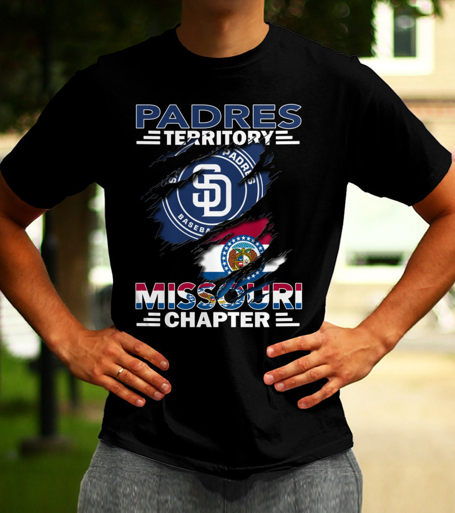 Padres Territory Missouri Chapter San Diego Baseball Flag T-Shirt