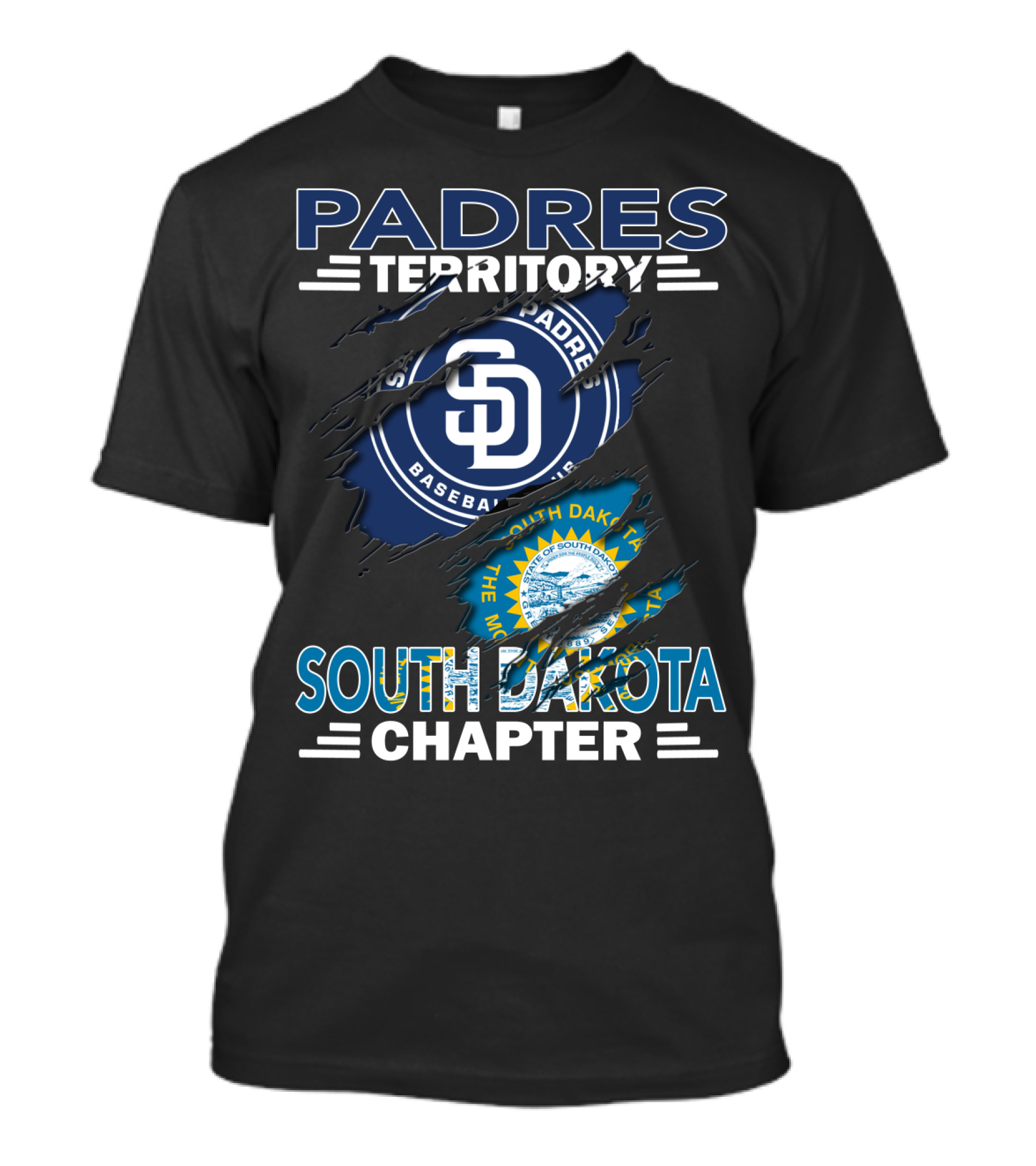 Padres Territory South Dakota Chapter SD Baseball Fan Club Edition T-Shirt