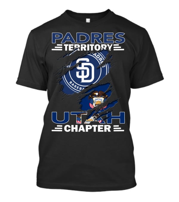 Padres Territory Utah Chapter San Diego Padres Baseball Utah State Flag Integration T-Shirt