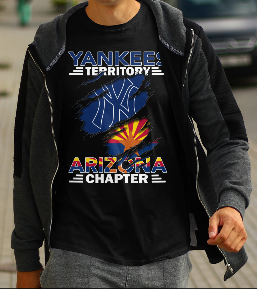 Yankees Territory Arizona Chapter Yankees Logo And Arizona Flag T-Shirt