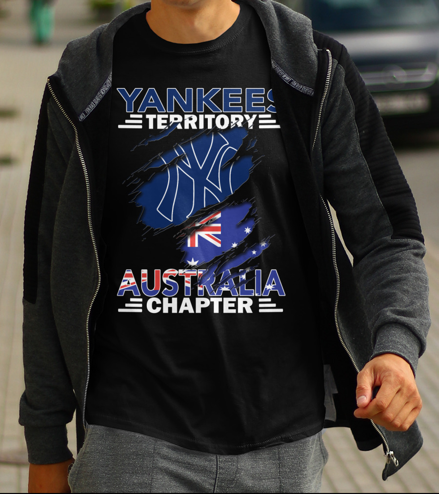Yankees Territory Australia Chapter With New York Yankees And Australian Flag Elements T-Shirt