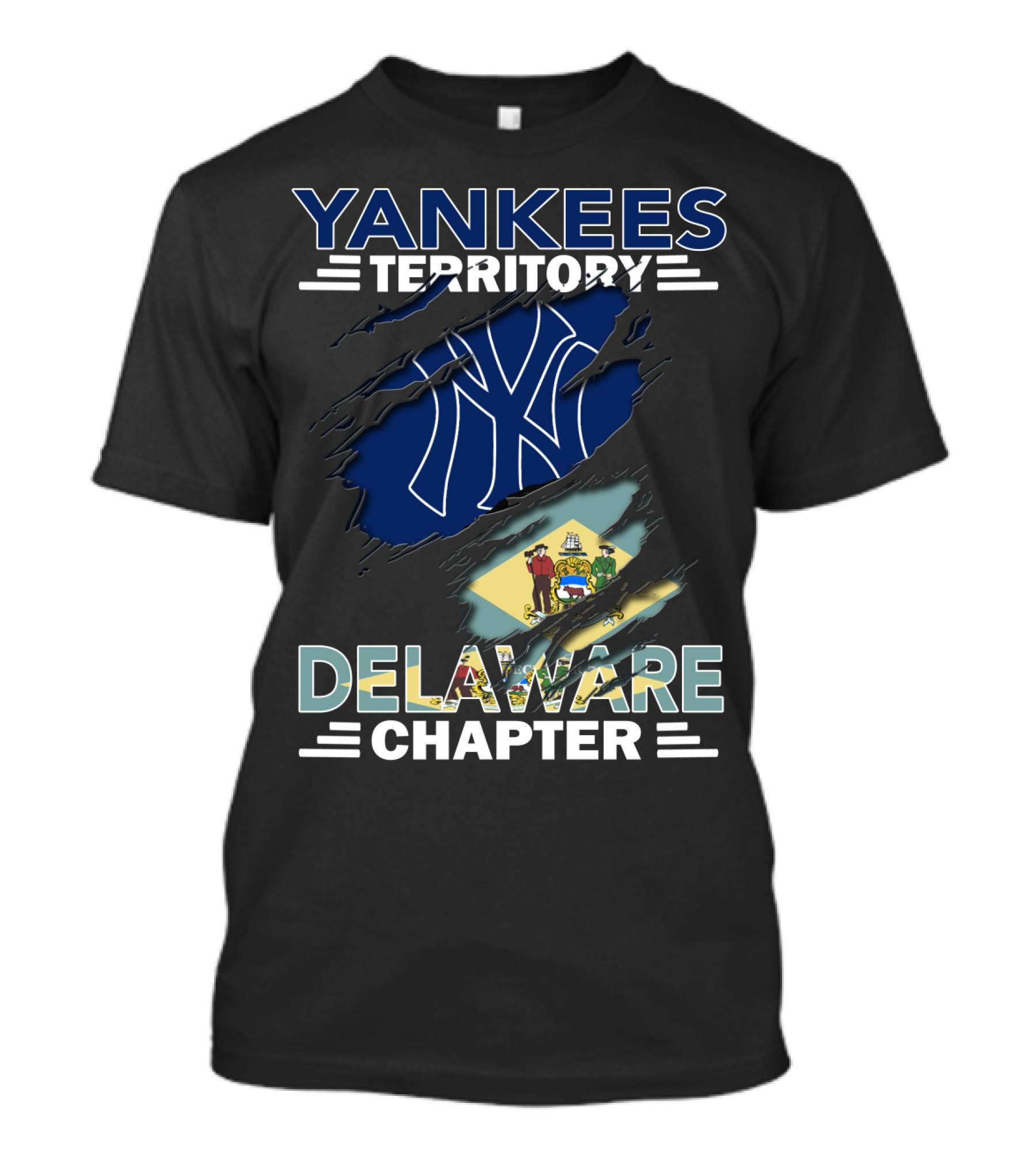 YANKEES TERRITORY DELAWARE CHAPTER NY LOGO FLAG T-Shirt