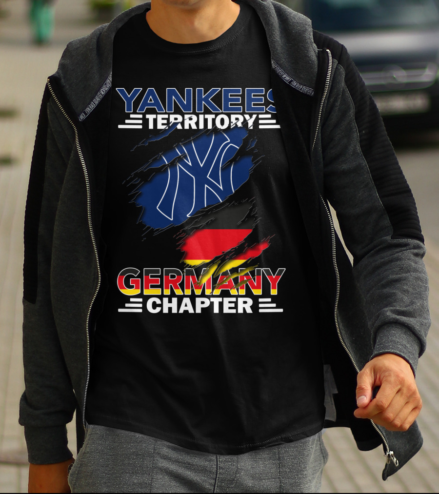 Yankees Territory Germany Chapter Flag Ripped NY T-Shirt